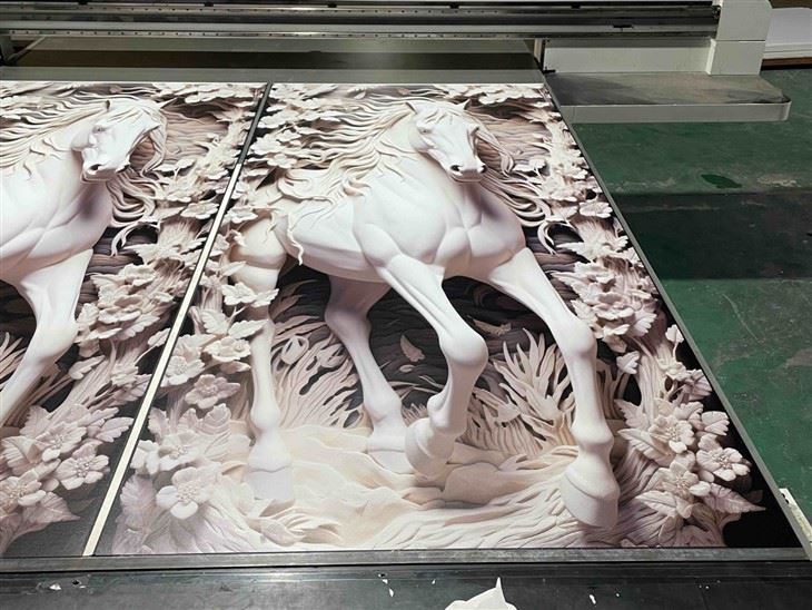 5D Printing Pvc Marble Sheet Decoration